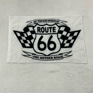 Get Your Kicks On “Route 66” The Mother Road Checkered Flag Wall Banner 19x12
